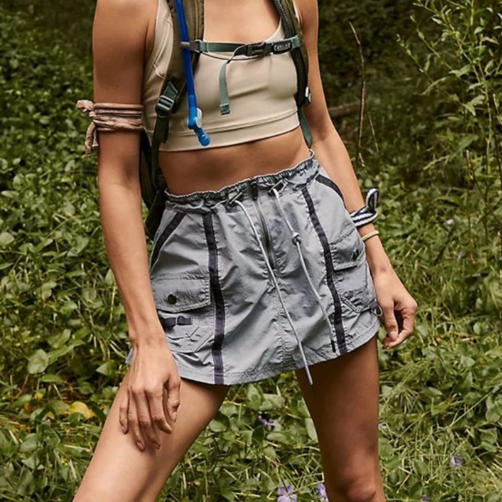 NWT Free People Movement Moonbeam Hiking Skort in Rainwater Combo XS